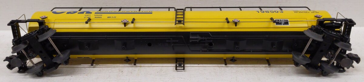 MTH 20-96023 O CSX 20,000 Gallon 4-Compartment Tank Car #198503 EX/Box