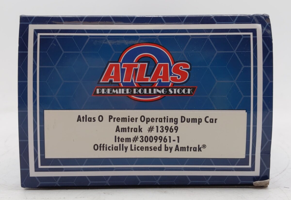 Atlas 3009961-1 O Gauge Amtrak Premier Operating Dump car w/Load #13969 LN/Box