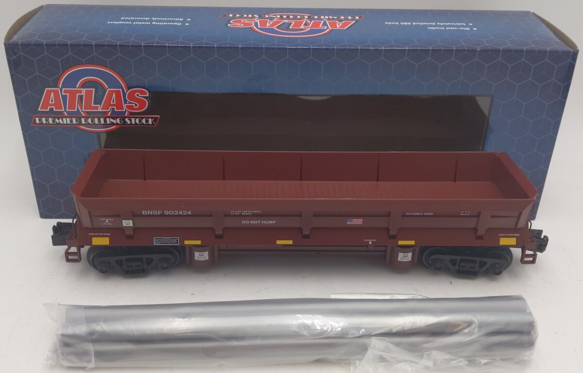 Atlas 3009962 O BNSF Brown Operating Dump Car #902424 (3-Rail) EX/Box
