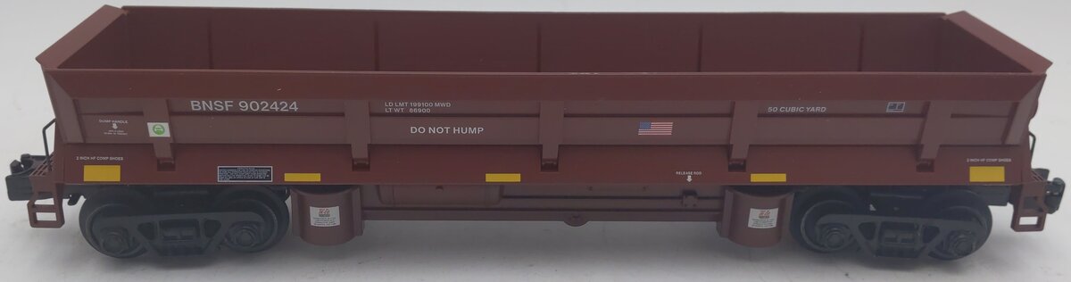 Atlas 3009962 O BNSF Brown Operating Dump Car #902424 (3-Rail) EX/Box