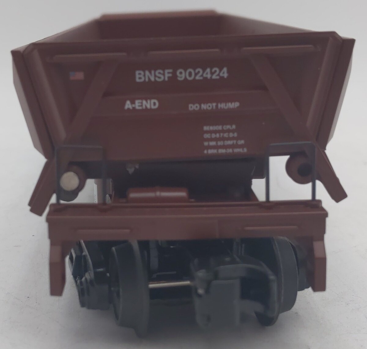 Atlas 3009962 O BNSF Brown Operating Dump Car #902424 (3-Rail) EX/Box
