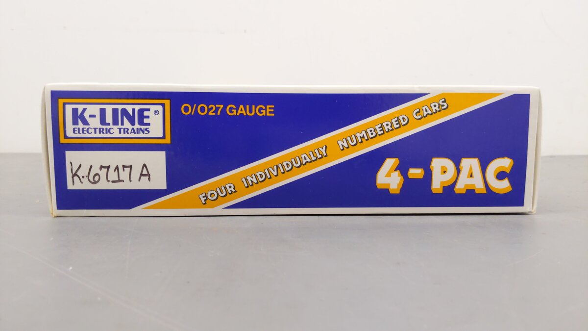 K-Line K-6717A O Gauge CSX 4-Pac Car Set EX/Box
