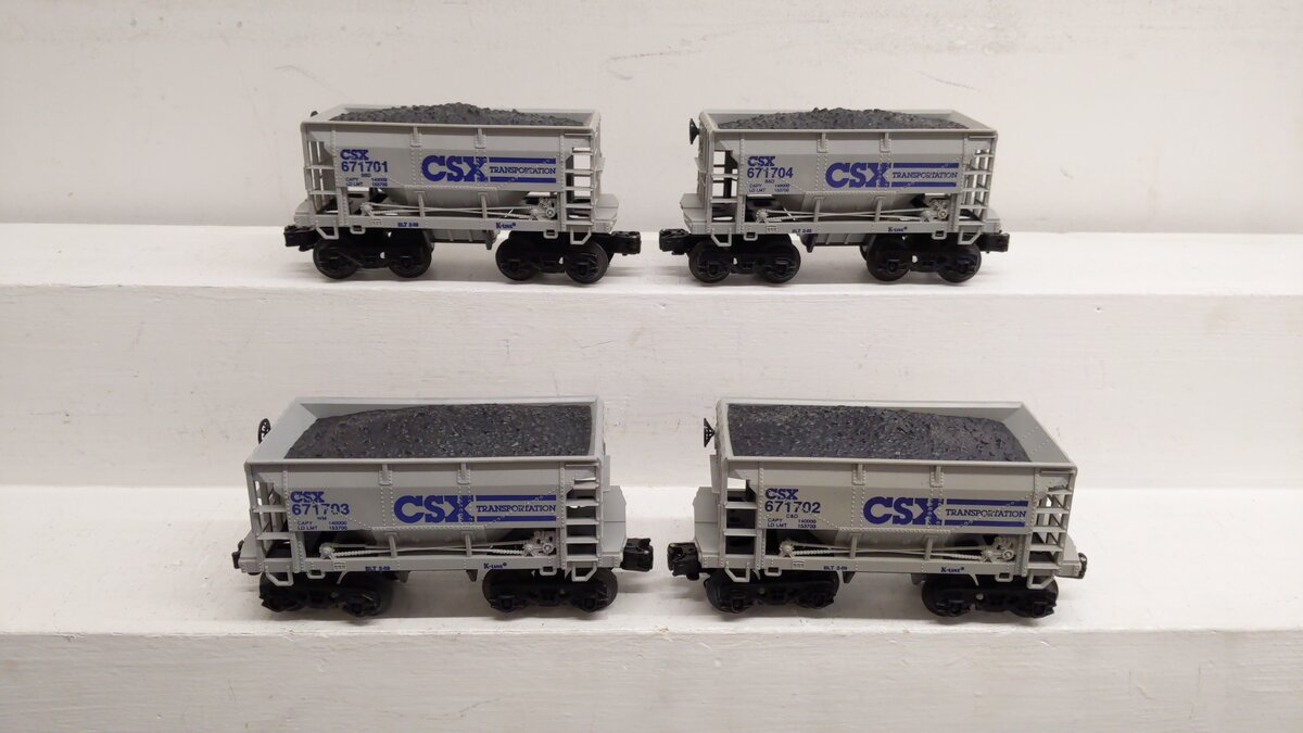 K-Line K-6717A O Gauge CSX 4-Pac Car Set EX/Box