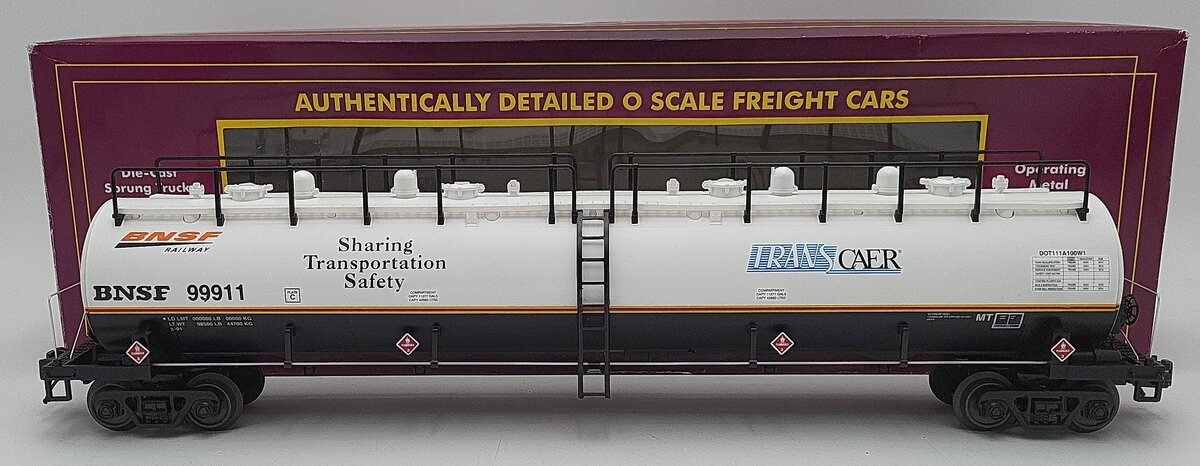 MTH 20-96729 O BNSF 20K Gallon 4-Compartment Tank Car #99911 LN/Box