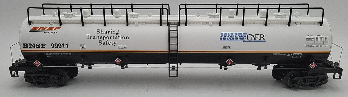 MTH 20-96729 O BNSF 20K Gallon 4-Compartment Tank Car #99911 LN/Box