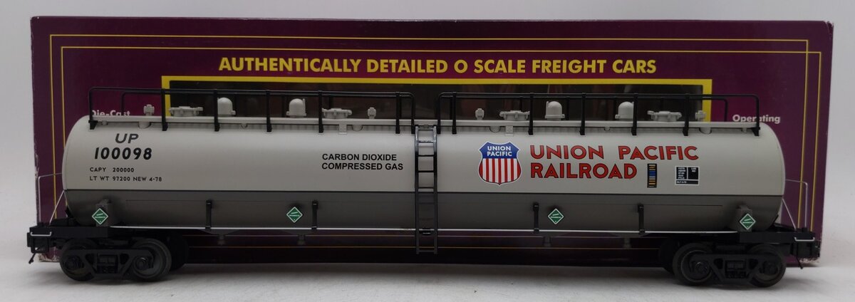 MTH 20-96205 O Gauge Union Pacific 20K Gallon 4-Compartment Tank Car #100098 LN/Box