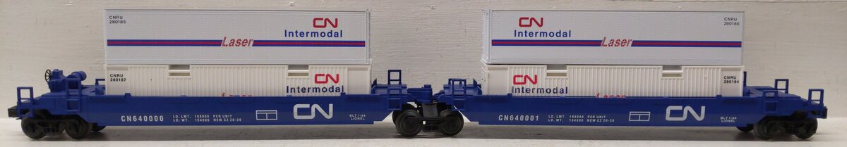 Lionel 6-16912 O Gauge Canadian National Maxi-Stack Intermodal Cars EX