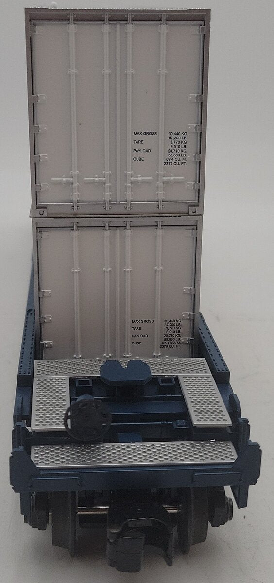 MTH 30-4213A O Gauge CSX Husky Stack Car w/ Intermodal Containers #620156 EX/Box