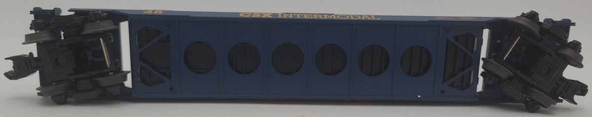 MTH 30-4213A O Gauge CSX Husky Stack Car w/ Intermodal Containers #620156 EX/Box