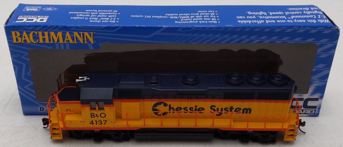 Bachmann 60309 HO Chessie EMD GP40 Diesel Locomotive #4137 w/DCC EX/Box