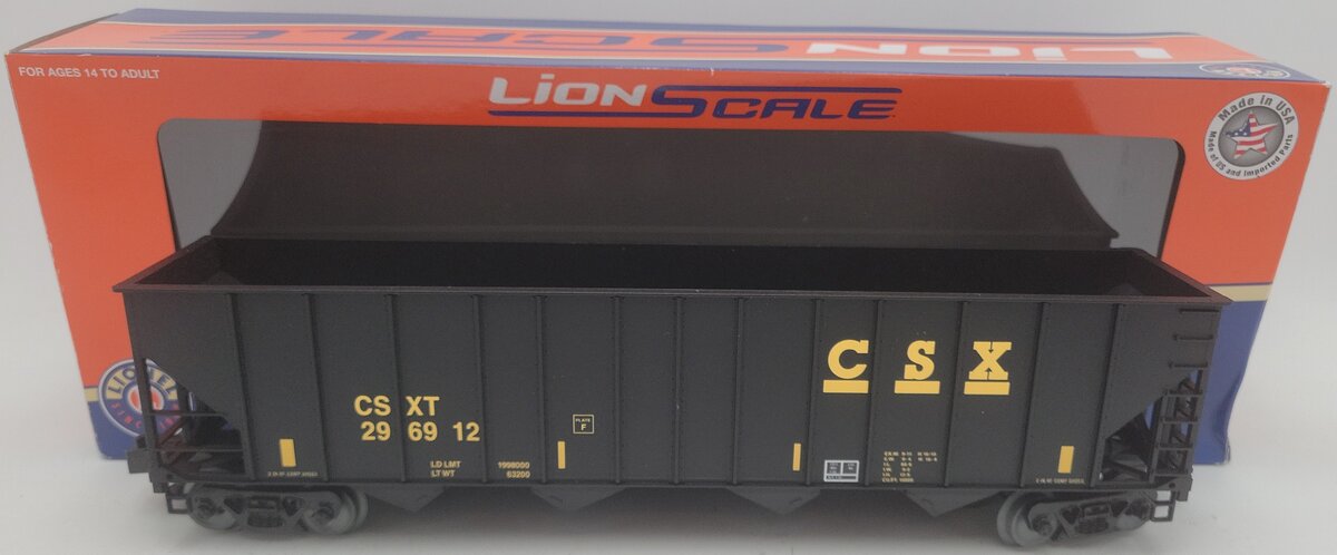 Lionel #296912 O Gauge Lionscale 4-Bay Hopper Car EX/Box