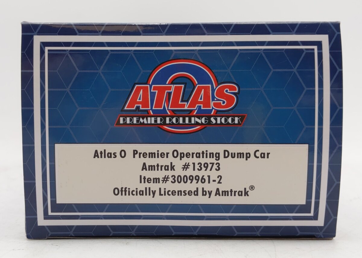 Atlas 3009961-2 O Gauge Amtrak Premier Operating Dump Car w/Load #13973 LN/Box