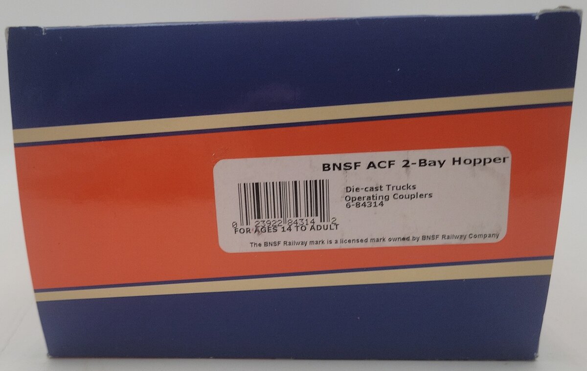 Lionel 6-84314 O Burlington Northern Santa Fe ACF 2-Bay Hopper Car #405850 LN/Box