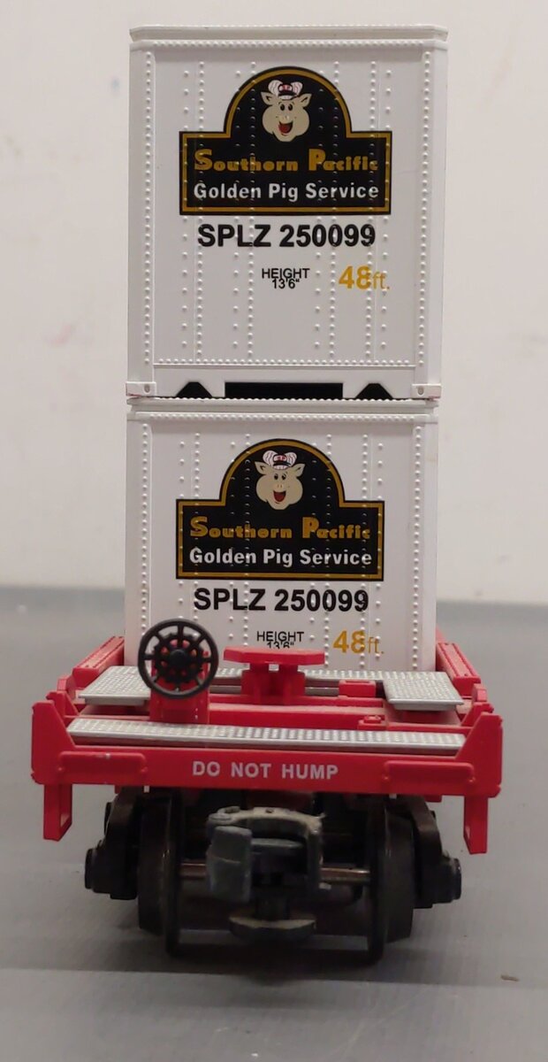 MTH 20-95003 O Gauge Southern Pacific Husky Stack Car #2415 w/Containers EX/Box