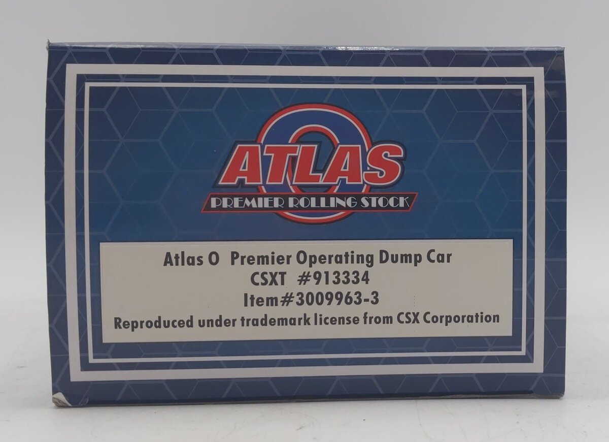 Atlas 3009963-3 O CSXT Operating Dump Car #913334 (3 Rail) LN/Box