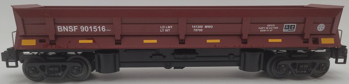 MTH 30-79453 O Gauge BNSF Operating Dump Car #901516 EX/Box