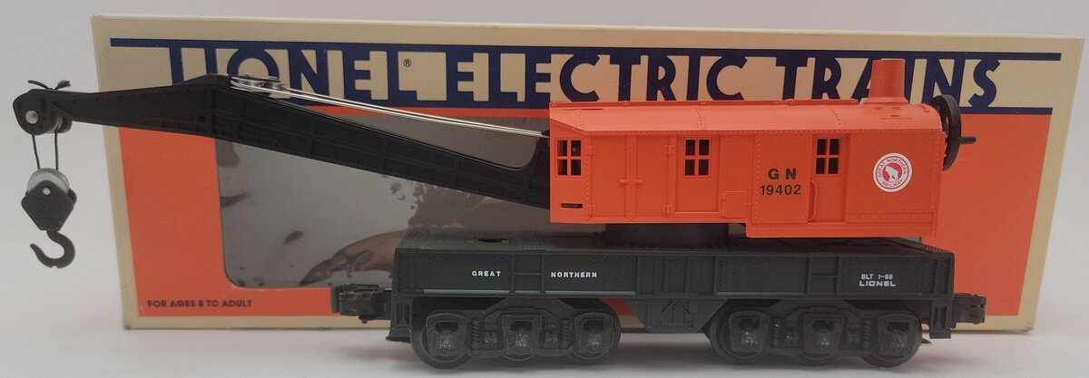 Lionel 6-19402 O Gauge Great Northern Crane Car #19402 EX/Box