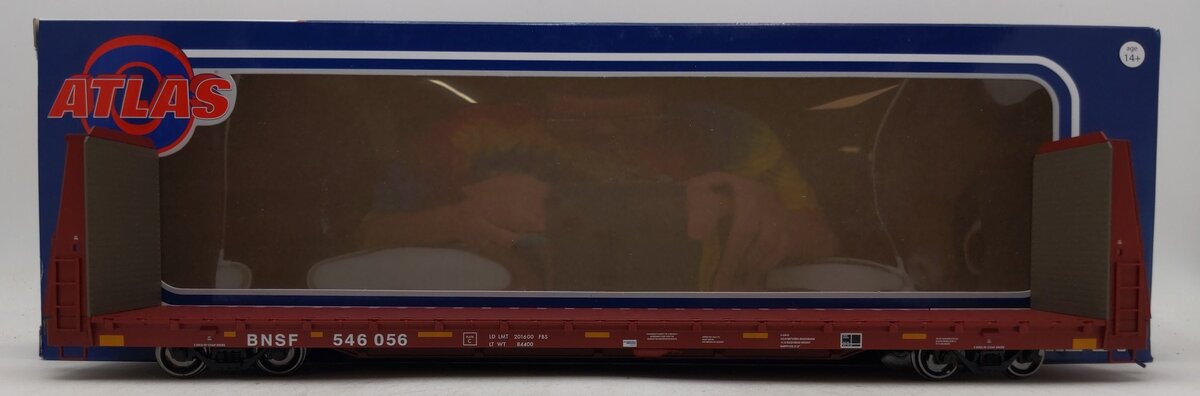 Atlas 2001751-4 O Scale BNSF Bulkhead Flat Car #546056 (2-Rail) NIB