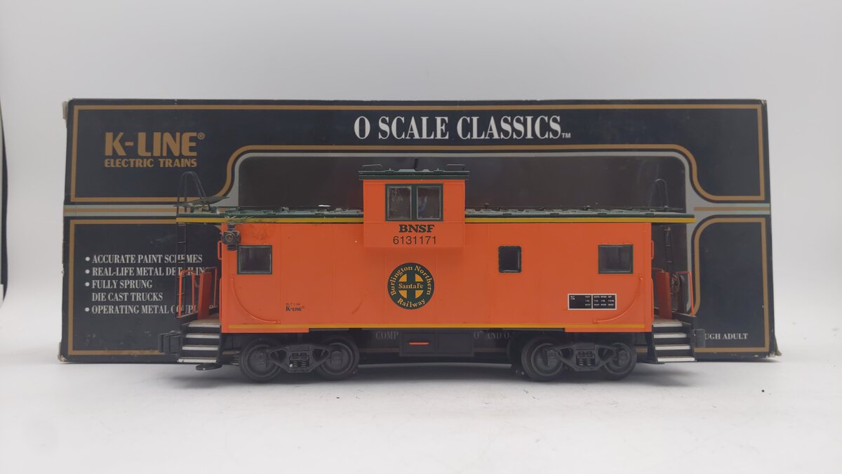 K-Line K613-1171 BNSF Extended Vision Caboose (3-Rail)/Box