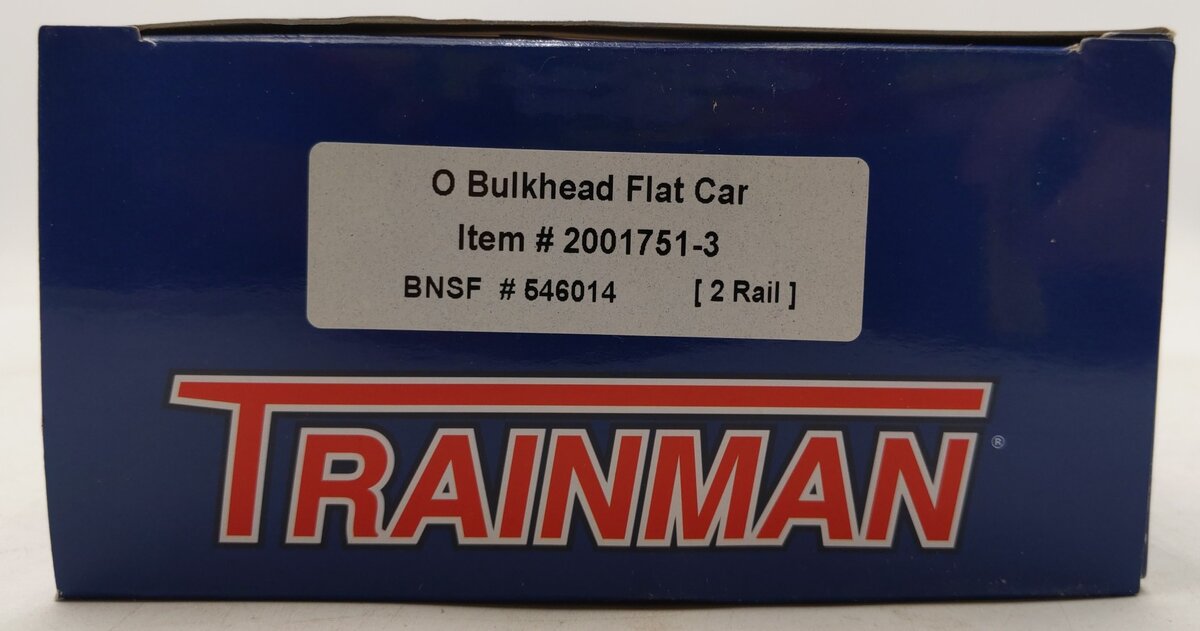 Atlas 2001751-3 O Scale BNSF 62` Bulkhead Flat Car #546014 (2-Rail) NIB