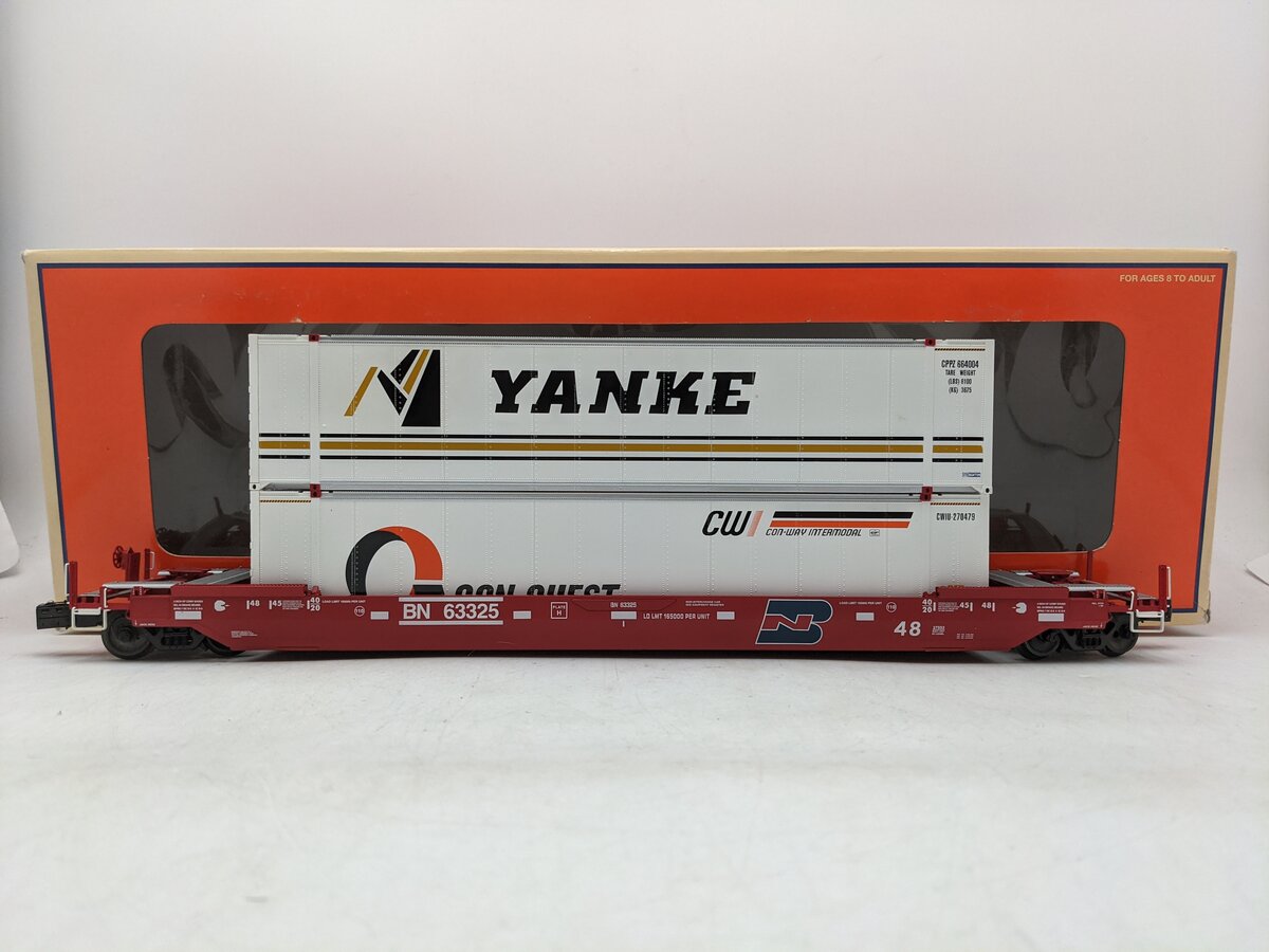 Lionel 6-27553 Burlington Northern Husky Stack Car EX/Box