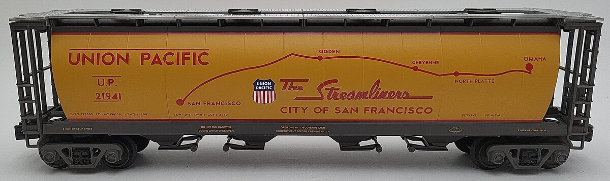 MTH 30-75393 UP 4-Bay Cylindical Hopper #21941 LN/Box