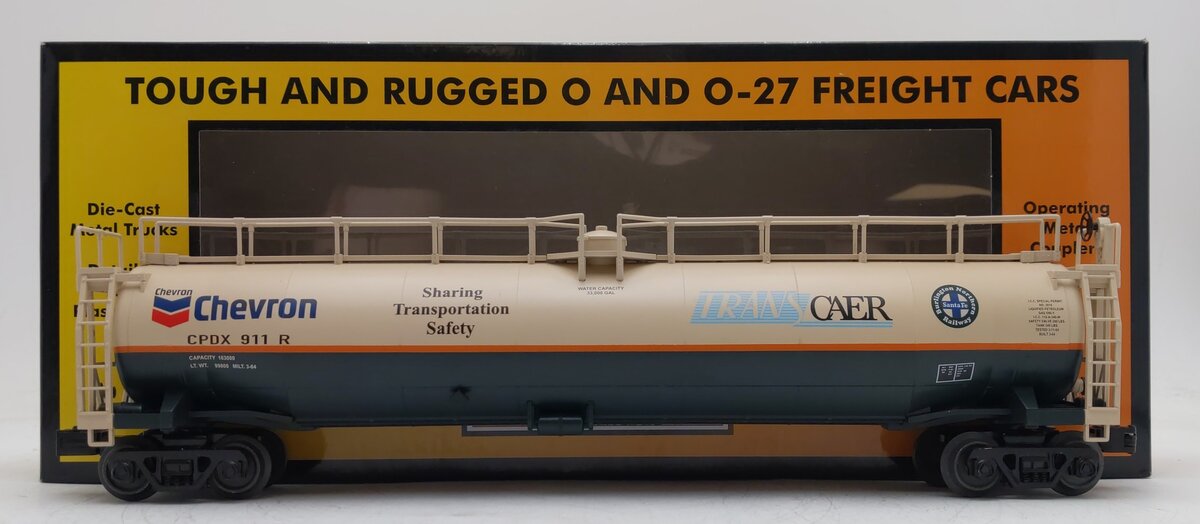 MTH 30-73632 O Gauge BNSF CPDX Chevron 33K Gallon Tank Car #911 EX/Box