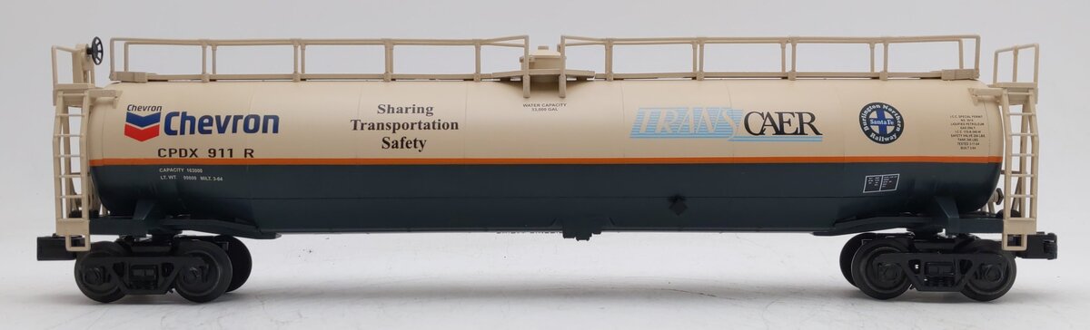 MTH 30-73632 O Gauge BNSF CPDX Chevron 33K Gallon Tank Car #911 EX/Box