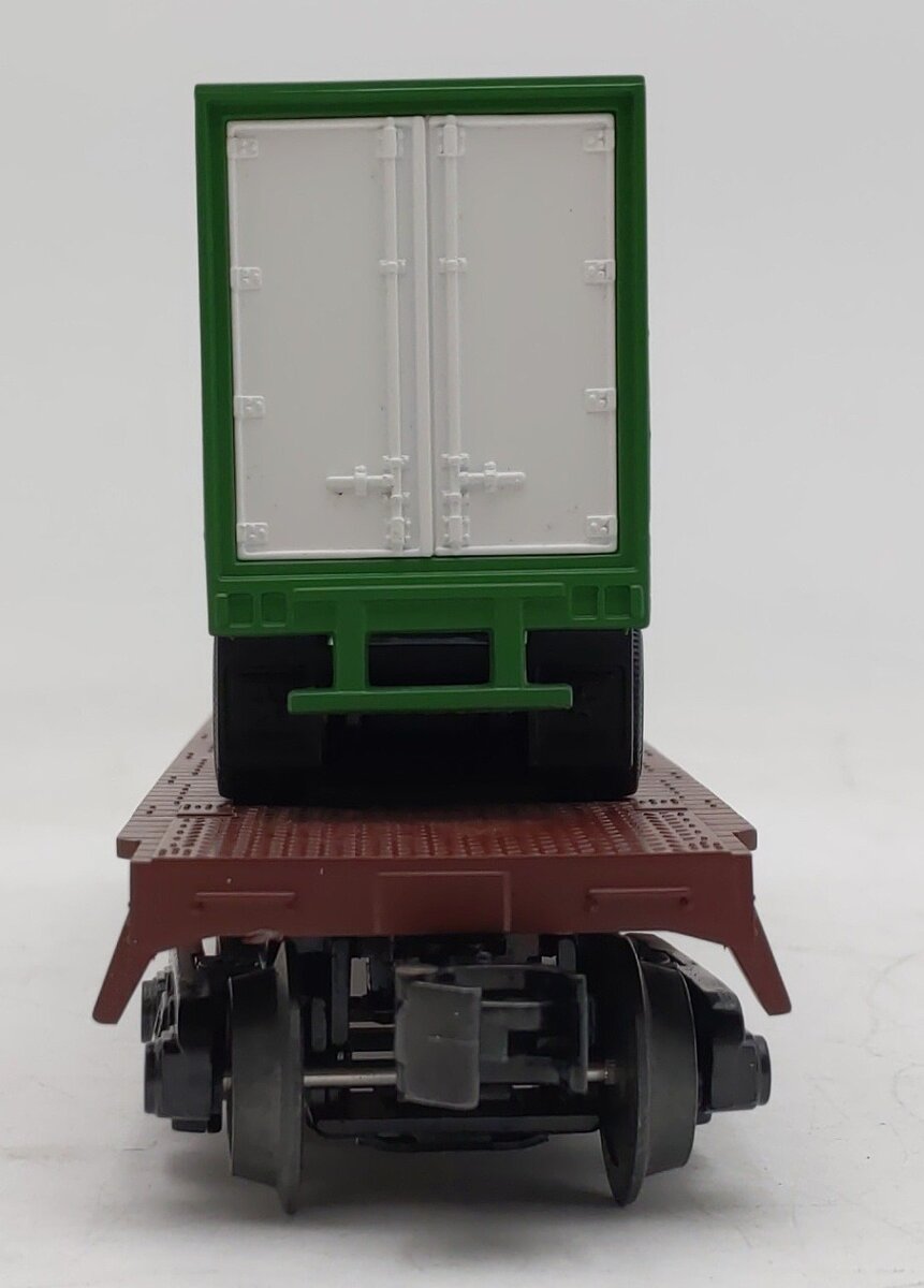 MTH 30-7077A O Scale BNSF Flat Car With Trailer #545644 EX/Box