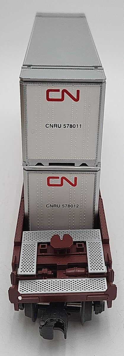 MTH 30-76412 O Gauge Canadian National Husky Stack Car w/Containers LN/Box