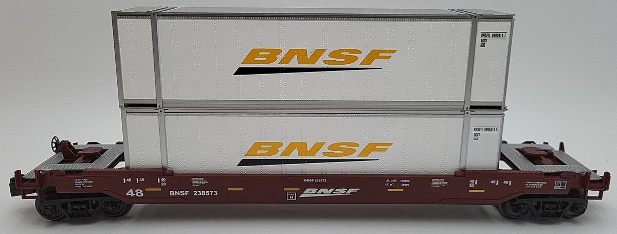 MTH 30-7054B BNSF Husky Stack Car LN/Box