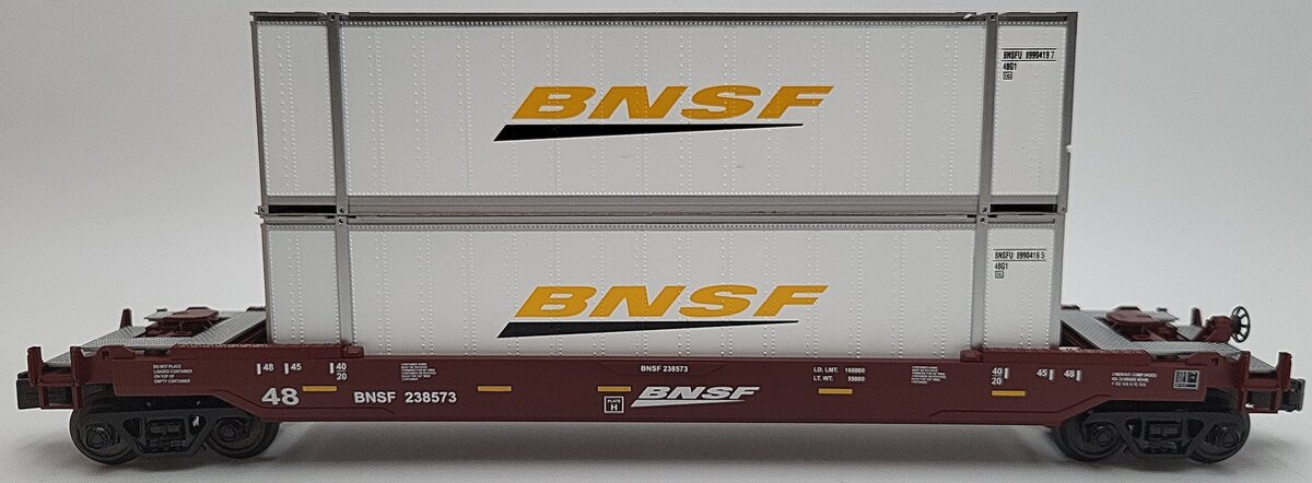 MTH 30-7054B BNSF Husky Stack Car LN/Box