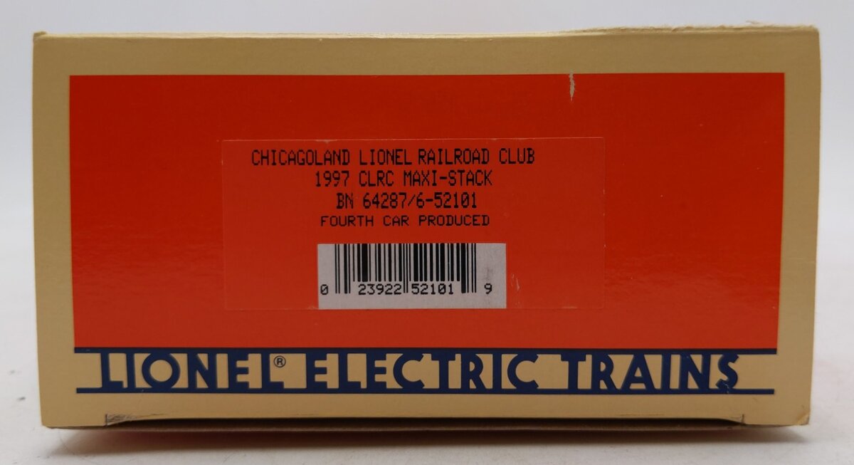 Lionel 6-52101 O Burlington Northern LRRC Flat Car LN/Box