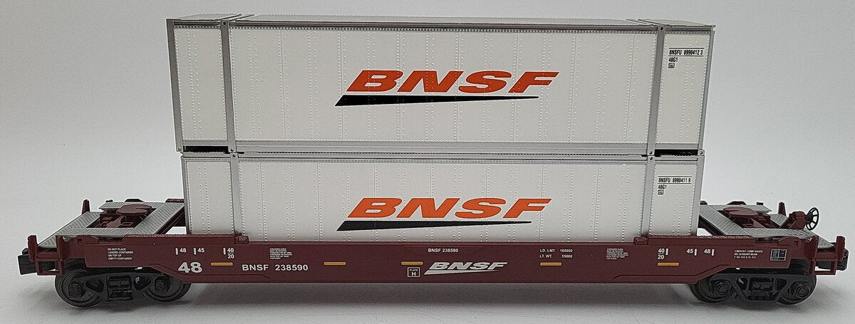 MTH 30-4206C O Gauge BNSF Husky Stack Car #238590 LN