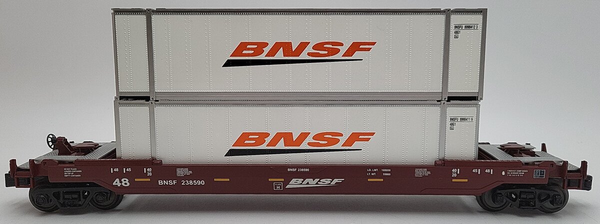 MTH 30-4206C O Gauge BNSF Husky Stack Car #238590 LN
