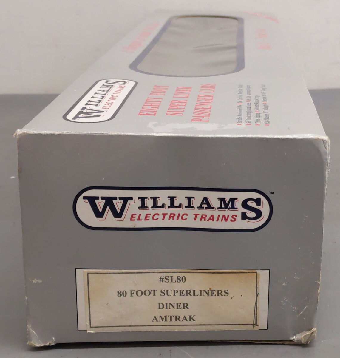 Williams SL80 O Gauge Amtrak Superliner 80' Diner Car EX/Box