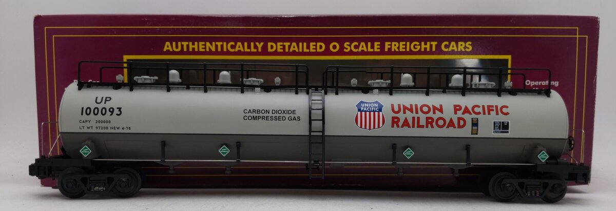 MTH 20-90022A O Gauge Union Pacific 20,000 Gallon 4-Compartment Tank #100093 EX/Box