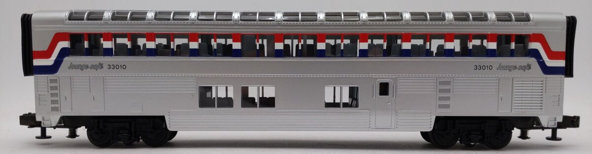 MTH O Amtrak Superliner Lounge Café Passenger Car #33010 LN