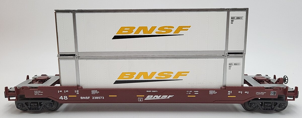 MTH 30-7054B BNSF Husky Stack Car LN