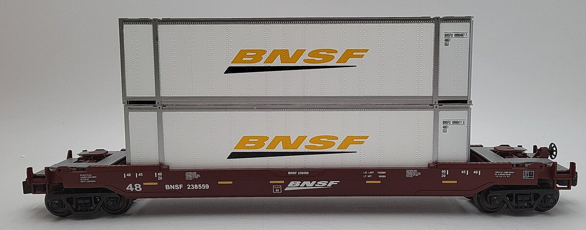 MTH 30-7054C BNSF Husky Stack Car LN/Box