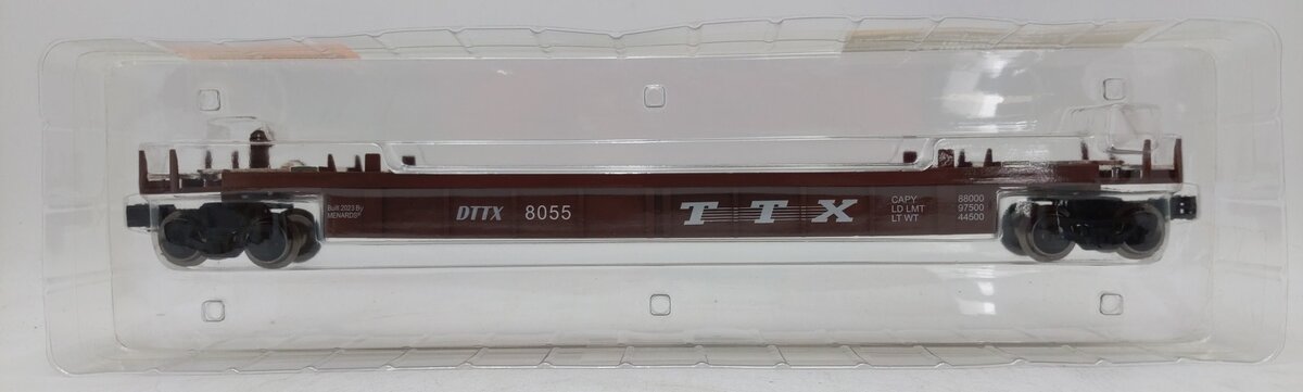Menards 279-8373 O Gauge TTX Intermodal Car w/No Containers (Burgundy) MT/Box