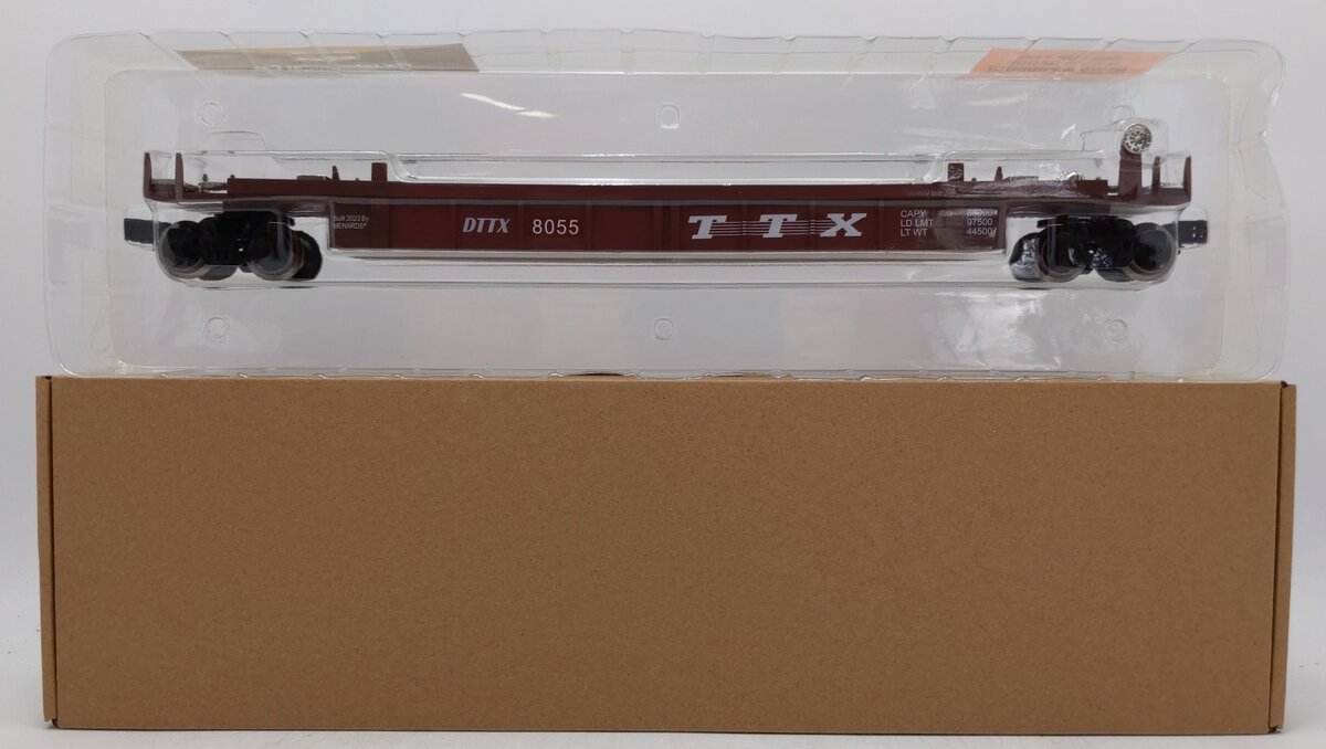 Menards 279-8373 O Gauge TTX Intermodal Car w/No Containers (Burgundy) MT/Box