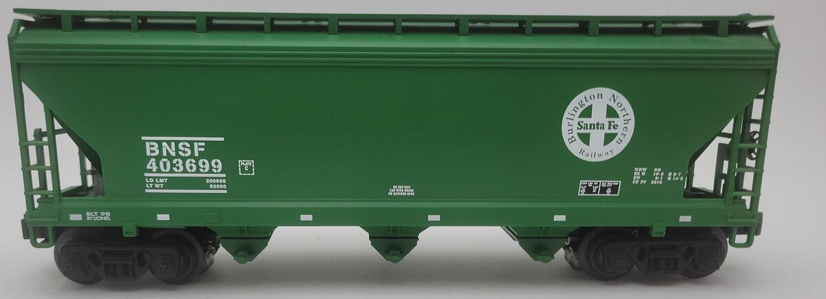 Lionel 6-17135 O Gauge BNSF ACF 3-Bay Covered Hopper #403699 With ETD EX/Box