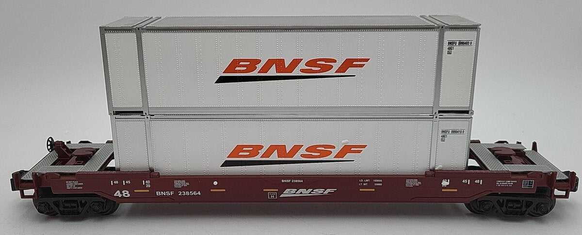 MTH 30-4206A O Gauge BNSF Husky Stack Car #238582 LN/Box