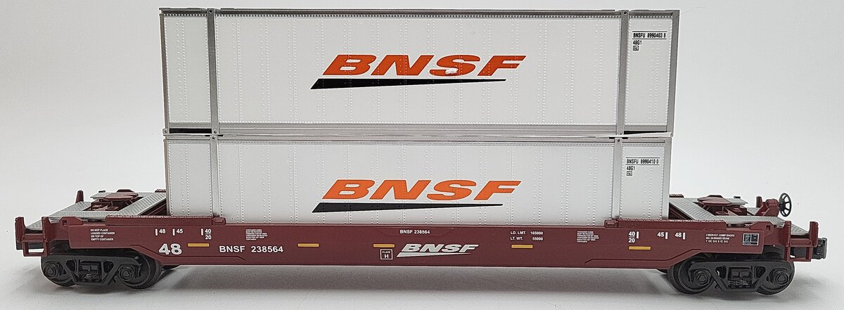 MTH 30-4206A O Gauge BNSF Husky Stack Car #238582 LN/Box