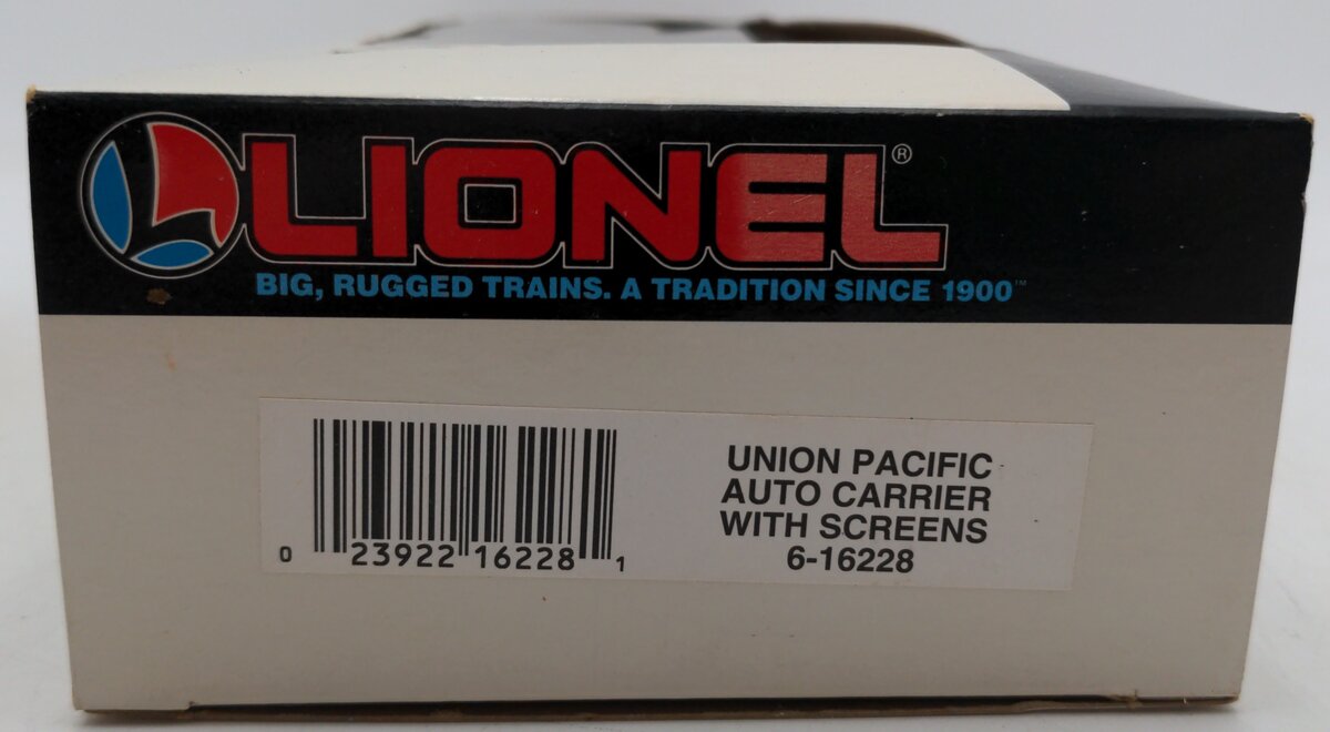 Lionel 6-16228 O Gauge Union Pacific Auto Carrier Car with Screens EX/Box