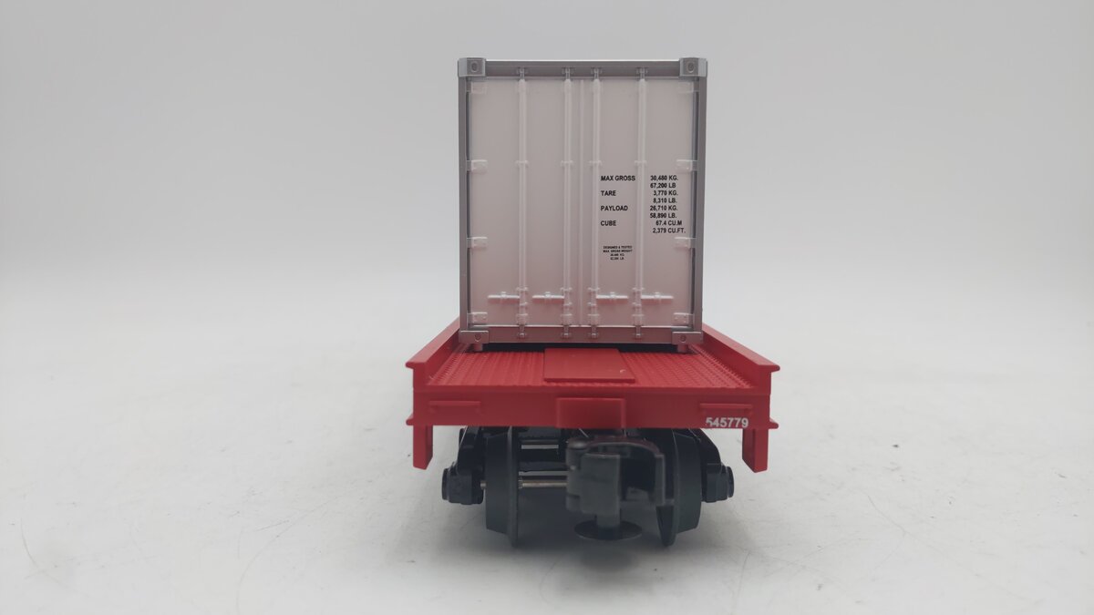 MTH 20-98368 O Gauge BNSF Flatcar w/40' Container #545779 EX/Box
