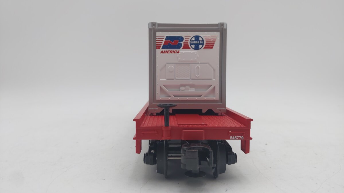 MTH 20-98368 O Gauge BNSF Flatcar w/40' Container #545779 EX/Box