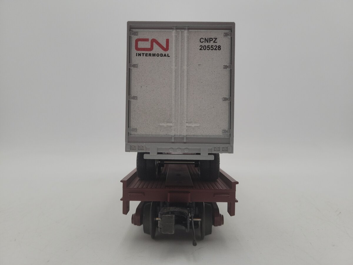 MTH 20-98679 Canadian National Flat Car w/ 48' Trailer VG/Box