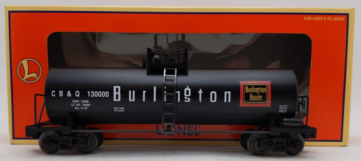 Lionel 6-17916 O Gauge Chicago Burlington & Quincy Unibody Tank Car EX/Box